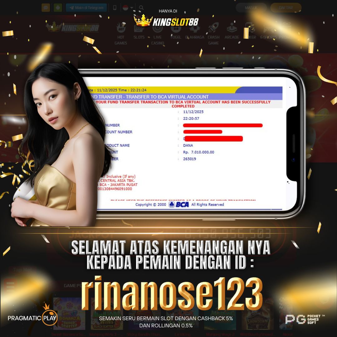 SELAMAT ATAS KEMENANGANNYA UNTUK ID :rinanose123